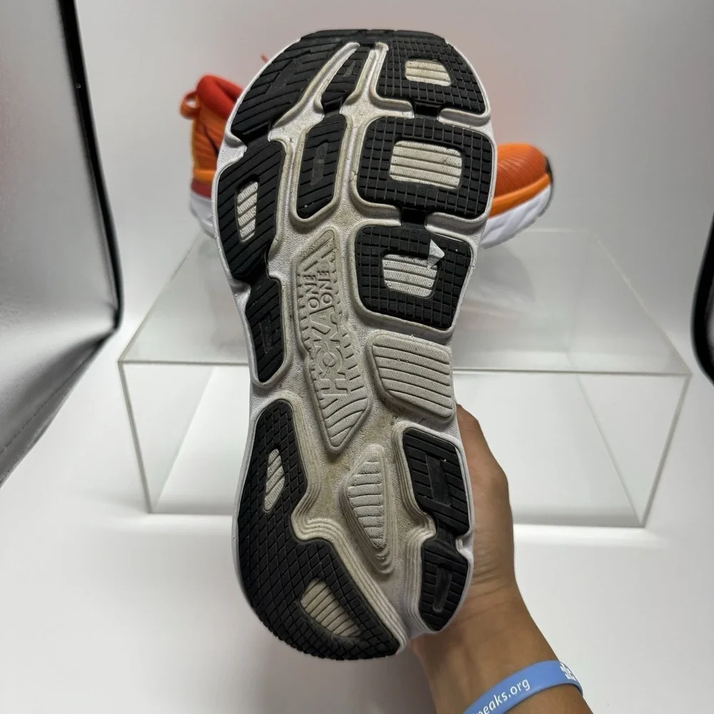 Hoka One One Bondi 7 Orange Running Shoes 1110518-POFS Men's Size 9.5